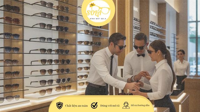 Mua kính râm chính hãng uy tín tại kính mắt Sola