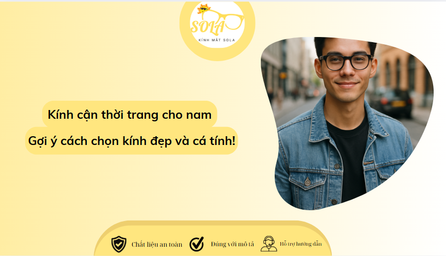 Kính cận thời trang cho nam