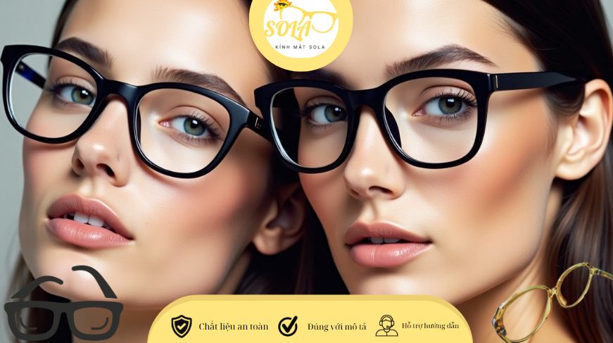 Mặt dài đeo kính mắt mèo hợp không